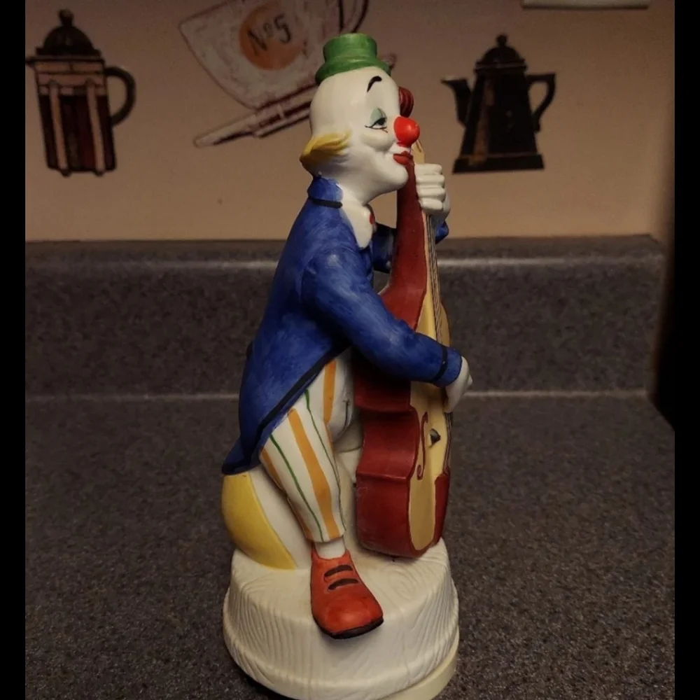 KATO KOGEI Hand Painted Bisque Porvelain Musical Clown Vintage Made in Japan EVC